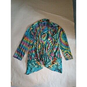 Tucan Tango Open Cardigan Womens One Size Tie Dye Festival Hippie Aesthetic